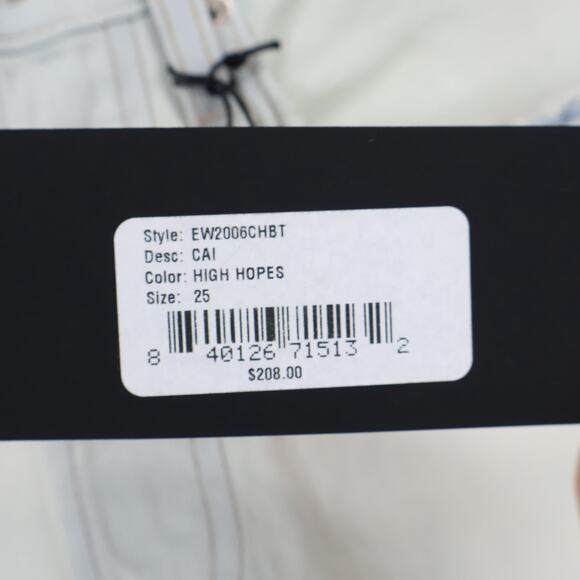 NWT Edwin Cai Classic High-Rise Straight Leg Denim Jean High Hopes Blue Size 25 - Picture 10 of 11